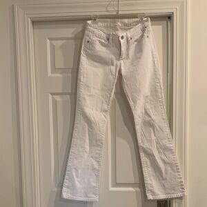 BCBGMaxAzria White Flare Jeans.  C